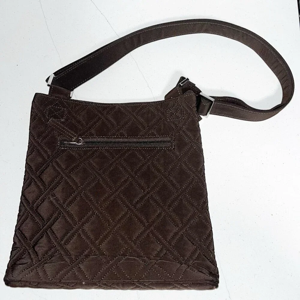 NWT Vera Bradley Brown Quilted Microfiber Hipster